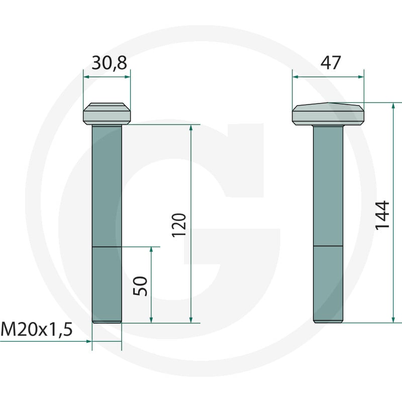ENDURANCE CARBIDE Śruba młoteczkowa 120 mm