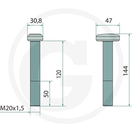 ENDURANCE CARBIDE Śruba młoteczkowa 120 mm