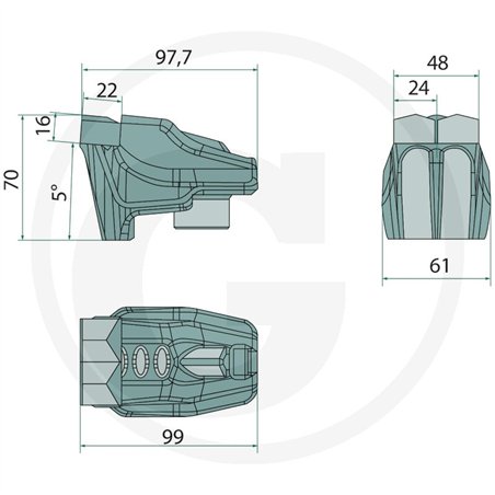 ENDURANCE CARBIDE Młotek narzędziowy 2 końcówki