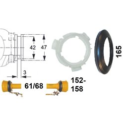 Osłona wałka WOM 1000mm, d51/58x4 D61/68 B-158mm