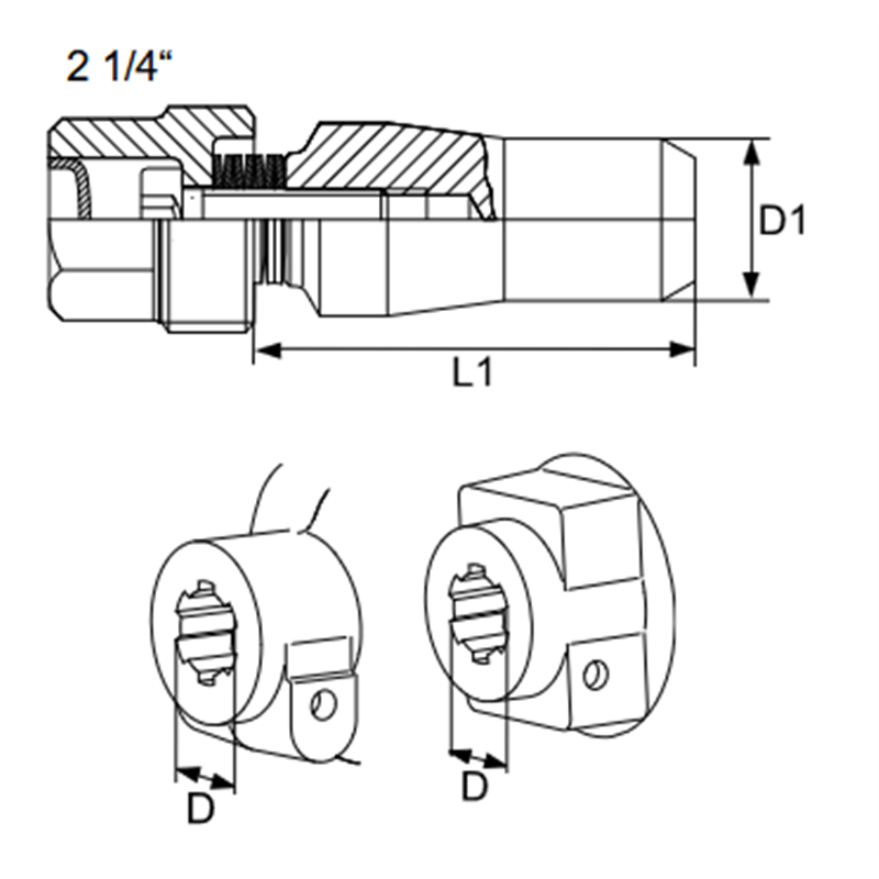 Stożek zaciskowy Walterscheid 2i1/4" L-59,5mm fi19,8