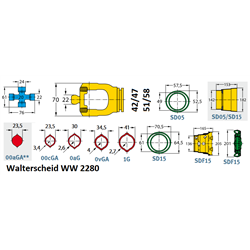 Przegub 2280 WG 1i3/8 Z6, 24x61/22x76, profil 30x39-0a