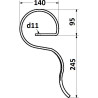 Ząb sprężysty 25x8 340/245 Rau, Kverneland Kverneland / Rau 9000007748005
