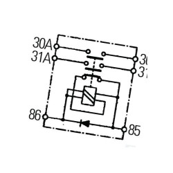 Wyłącznik główny akumulatora 6EK008776011 Hella 4082300158311