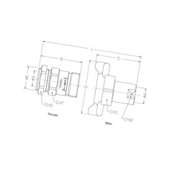 Szybkozłacze skręcane gniazdo M42x2 wew. 3/4" BSP Faster CVE34GASF