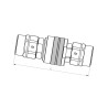 Szybkozłacze skręcane gniazdo M36x2 zew. M22x1,5L-PANelowy Faster CVV0471415F
