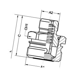 Łącznik wtykowy płaski do ukadu hamulcowego 1/2&amp034 BSP