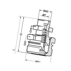 Łącznik wtykowy płaski do ukadu hamulcowego M22x1,5-15L