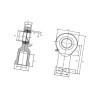 Ucho siłownika fi 40mm gwintem wew. M39x3,0 R Mac Power 8716106976485