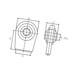 Element kulisty spawany 22.6 KF dł.  40 mm