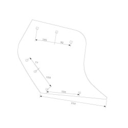 Pierś odkładni, prawa P2K Lemk 3451022 Lemken 5071-3451022