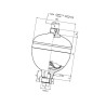 Akumulator hydrauliczny 0,75l 350/30 bar wew.1/2" BSP SAIP C250WA350207510E1A30