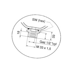 Akumulator hydrauliczny 0.75l 250/30 bar wew.1/2" BSP Parker 8716106962495