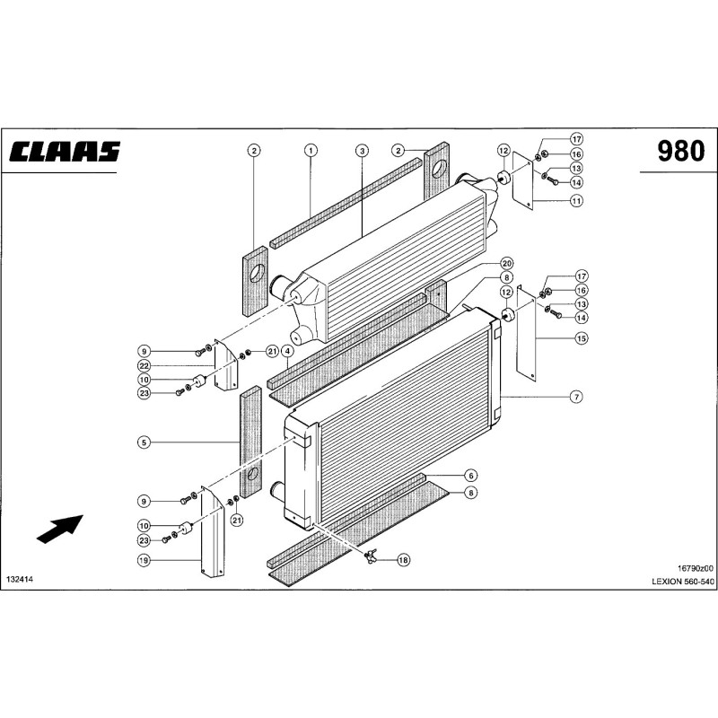 Chłodnica Claas 0007964412