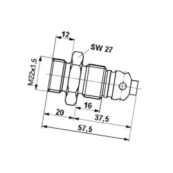 Zawór zwrotny, M22 x 1,5 4340210000 Wabco 4057875175650