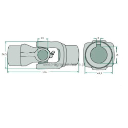 06229882 Deutz Fahr przegub kompletny do zgrabiarki kh 2,4,6