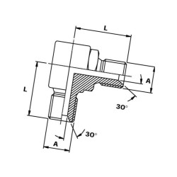 Element łączący gwint zewnętrzny BSP 1/2-MC1/2-90°