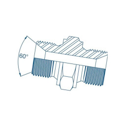 Złącze hydrauliczne BB 1/8"BSP-1/8"BSP Burnett & Hillman DNB02A
