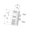 Złącze grodziowe, M24x1,5 -M24x1,5 , 16S-16S Voss GSS16S