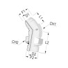 Przyłącze 45 stopni, gwint przyłącza 3/8"BSP-gwint złącza 3/4"JIC Alfagomma 8719607038119