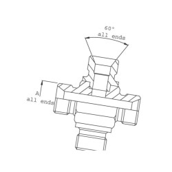 Śrubunek krzyżowy R1/4 CROSS04BM Burnett & Hillman CROSS04BM