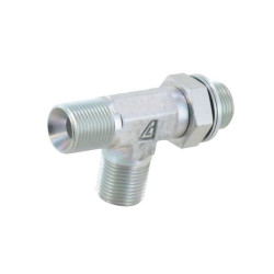 Przyłącze trójnikowe pionowe, gwint przyłącza 1/2"BSP-gwint złącza 1/2"BSP Alfagomma 208MM08