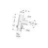 Przyłącze trójnikowe pionowe, gwint przyłącza 1/2"BSP-gwint złącza 1/2"BSP Alfagomma 208MM08