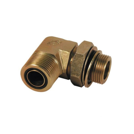 Przyłącze 90 stopni, gwint przyłącza 1/2"BSP-gwint złącza 1"ORFS Alfagomma 168B1608
