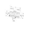 Przyłącze B, gwint przyłącza 1/2"BSP-gwint złącza 11/16"ORFS Alfagomma 117B1108