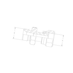 Złącze BA, gwint zewnętrzny 3/8"BSP- nakrętka 11/16"ORFS Burnett & Hillman VNBOW1106