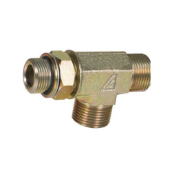 Przyłącze trójnikowe pionowe, gwint przyłącza 22x1,5-gwint złącza 1"ORFS Alfagomma LOM1622