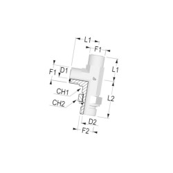 Przyłącze trójnikowe pionowe 1i1/4" BSP-1i11/16"ORFS Alfagomma LIOB2720