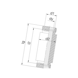 Złącze grodziowe, M36x2,0 -M36x2,0 , 25S-25S