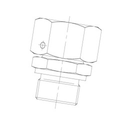 Przyłącze E, gwint przyłącza 1-1/2"BSP-gwint złącza 52x2,0 -42L Voss 13242LR112WD