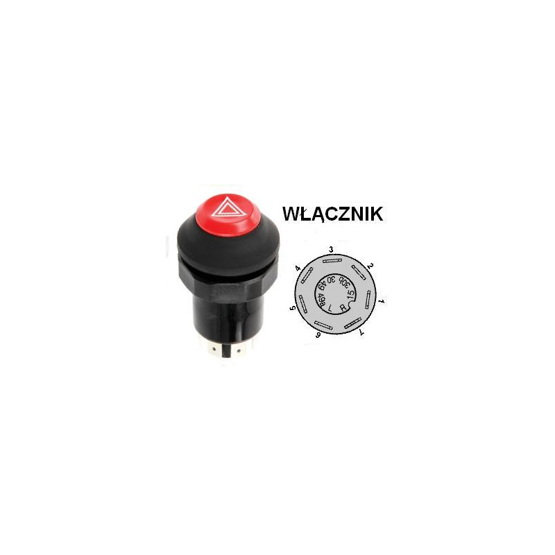 Włącznik świateł awaryjnych, 6000102320, 7700004827, 001002104,89520C91 Pneutron 8716106755288