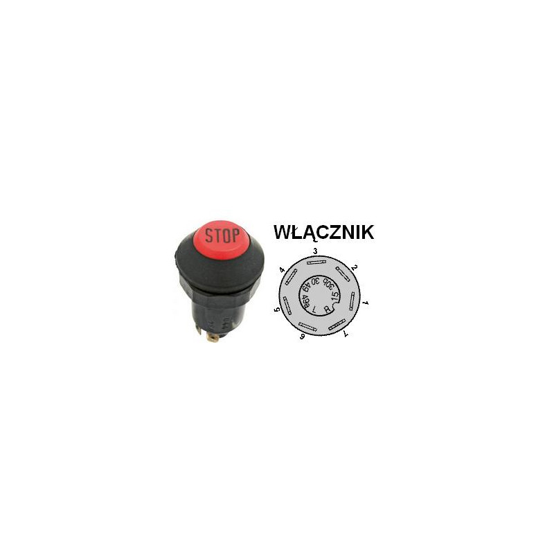 Przycisk STOP, X830240097000, 133700580002, 01177148 Pneutron 8716106755301