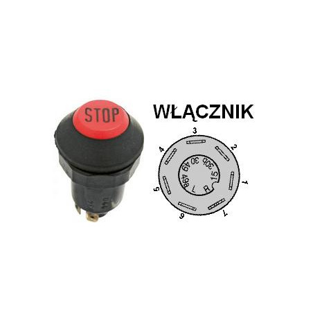 Przycisk STOP, X830240097000, 133700580002, 01177148 Pneutron 8716106755301