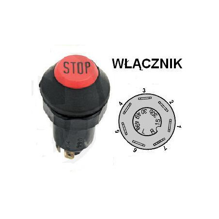 Przycisk STOP, 04120766 Pneutron 8716106755257