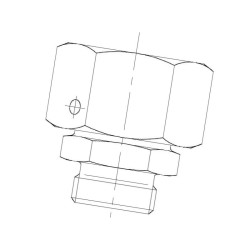 Złącze hydrauliczne BA, gwint zewnętrzny M30x2,0 -nakrętka M36x2,0 ; 20S-25S Voss REDSD2520S