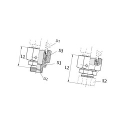Złącze hydrauliczne BA, gwint zewnętrzny M24x1,5 -nakrętka M42x,2,0 ; 16S-30S Voss REDSD3016S