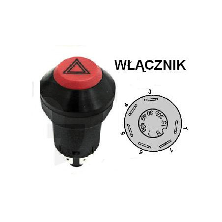 Włącznik świateł awaryjnych, 6000102320, 7700004827, 7704001115 Pneutron 8716106755189