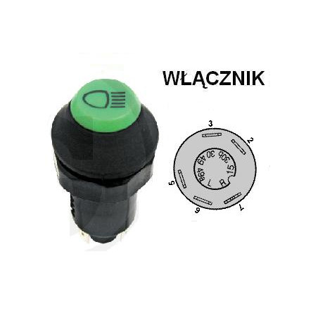 Włącznik świateł , 133700580004, G339900020080 Pneutron 8716106754762