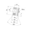 Przyłącze A, gwint przyłącza 3/8"BSP-gwint złącza 16x1,5 -10L Voss 10110LR38ACH60