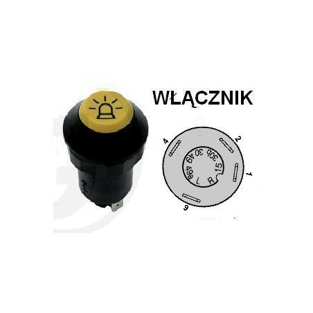 Włącznik świateł ostrzegawczych, 133700580006 Pneutron 8716106754564