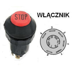 Przycisk STOP, 76591130, 276591130, 00098193020,00090210010 Pneutron 8716106754151