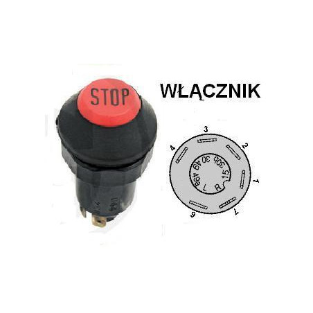 Przycisk STOP, 76591130, 276591130, 00098193020,00090210010 Pneutron 8716106754151