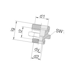 Złącze hydrauliczne BB M22x1,5 - M30x2,0 , 15L - 22L Voss 510GS2215L