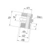 Przyłącze A, gwint przyłącza 1/2"BSP-gwint złącza 30x2,0 -22L Voss 10122LR12A