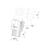 Przyłącza E, gwint przyłącza 1/4"NPT-gwint złącza 16x1,5-10L Voss 140D10L14NPT