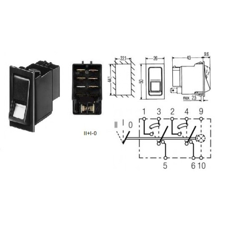 6RH004570787 przełącznik kołyskowy Hella